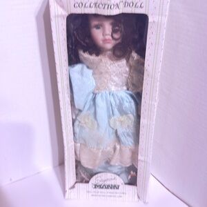 Seymour Mann Elegant Doll in Blue and Cream Dress